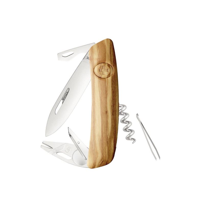 Swiza TT03 Tick Tool Wood Olive, Schweizer Taschenmesser made in Swiss