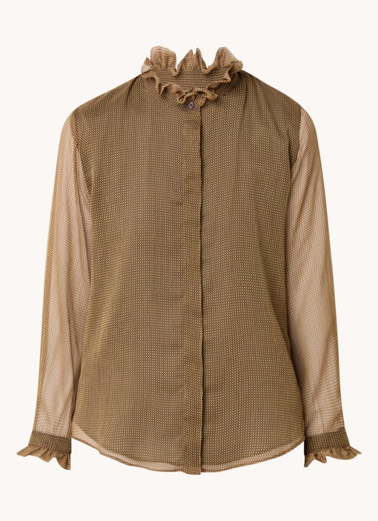 Claudie Pierlot  Semi-transparante blouse met stippenprint
