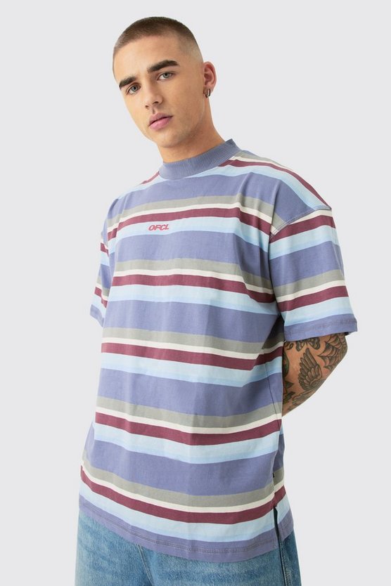 Gestreiftes Oversize Official T-Shirt