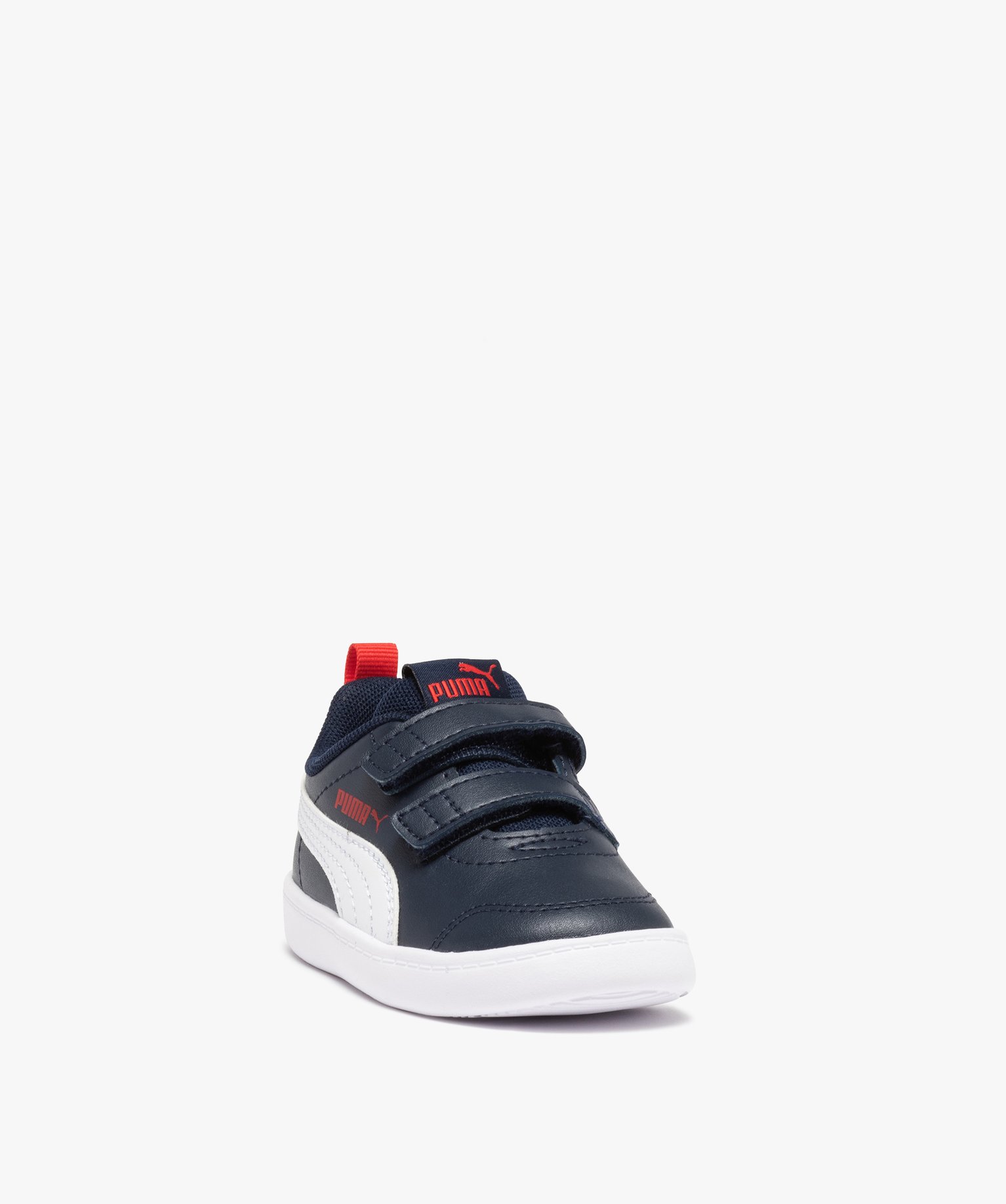 Baskets bébé bicolores à scratch – Puma Courtflex marine | GEMO