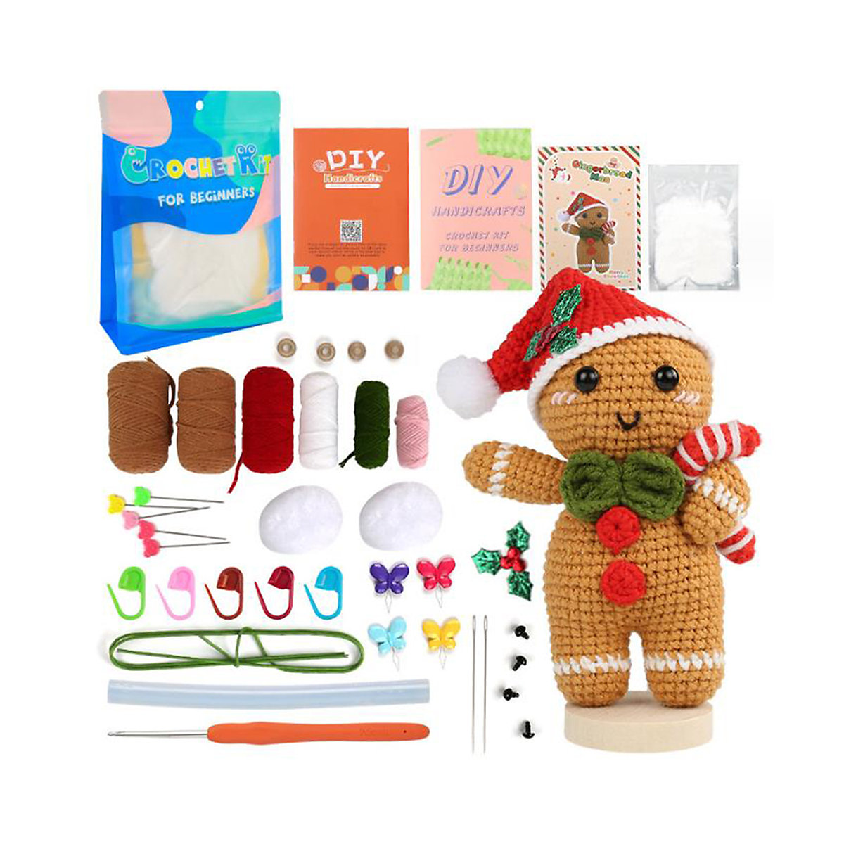 Weihnachten Häkelset Starterset für Anfänger Erwachsene und Kinder für Kinder