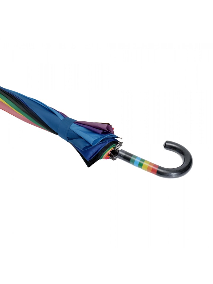 COFI 1453 Metallstockschirm Regenbogenfarben, 65 cm Fiberglas-Stange in Mehrfarbig günstig kaufen 110 cm