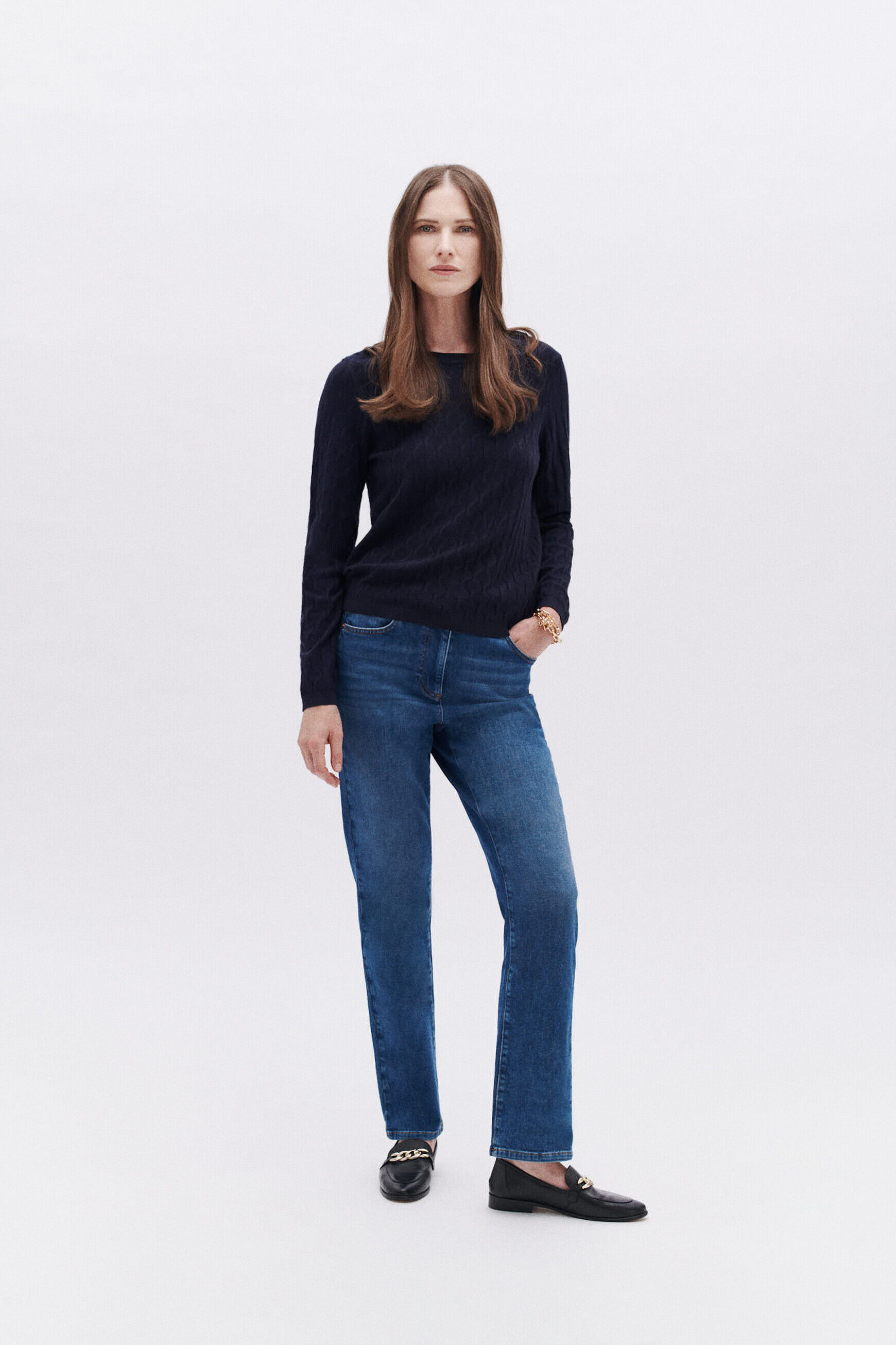 Pull manina bleu marine femme