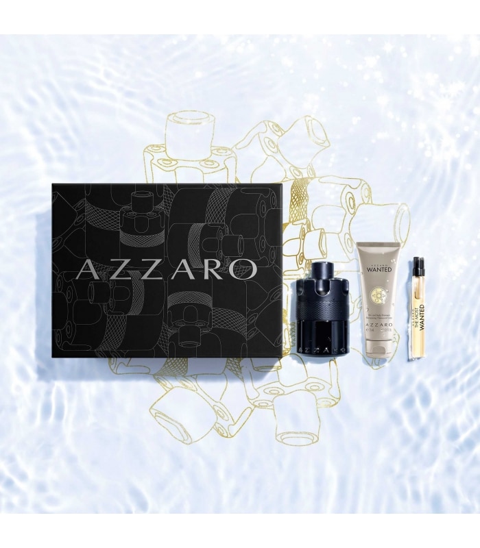 Azzaro-WANTED-Coffret Eaux de Parfum Intense + Shampooing Cheveux & Corps