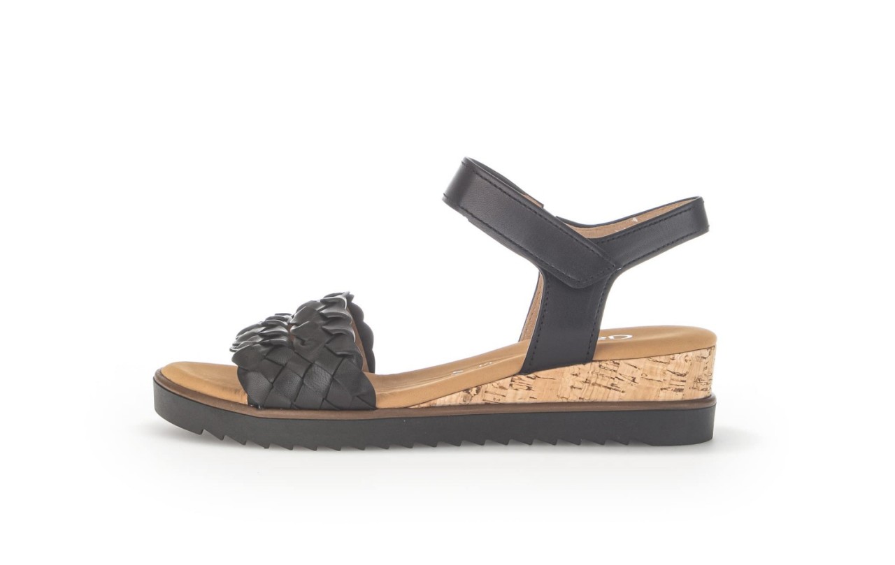 GABOR Komfort Sandalen schwarz Gabor Comfort Riemchensandale 22.759.27
