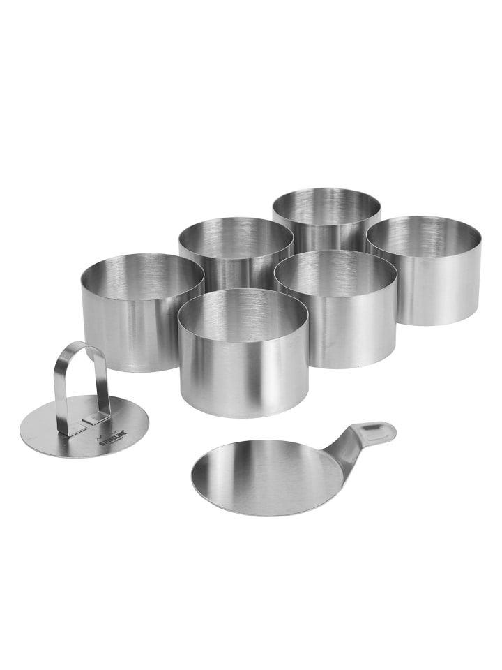 Stoneline Dessertringe & Speiseringe Set, 8-tlg., Edelstahl, rund in Edelstahl günstig kaufen onesize