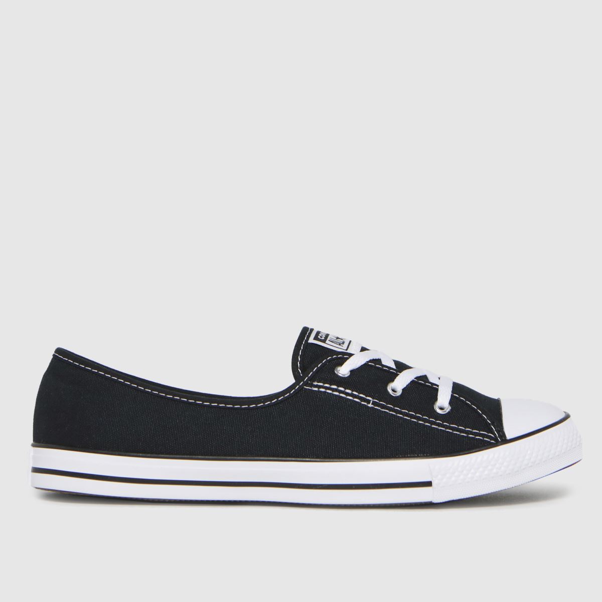 Converse All Star – Svarta ballet-sneakers i spets