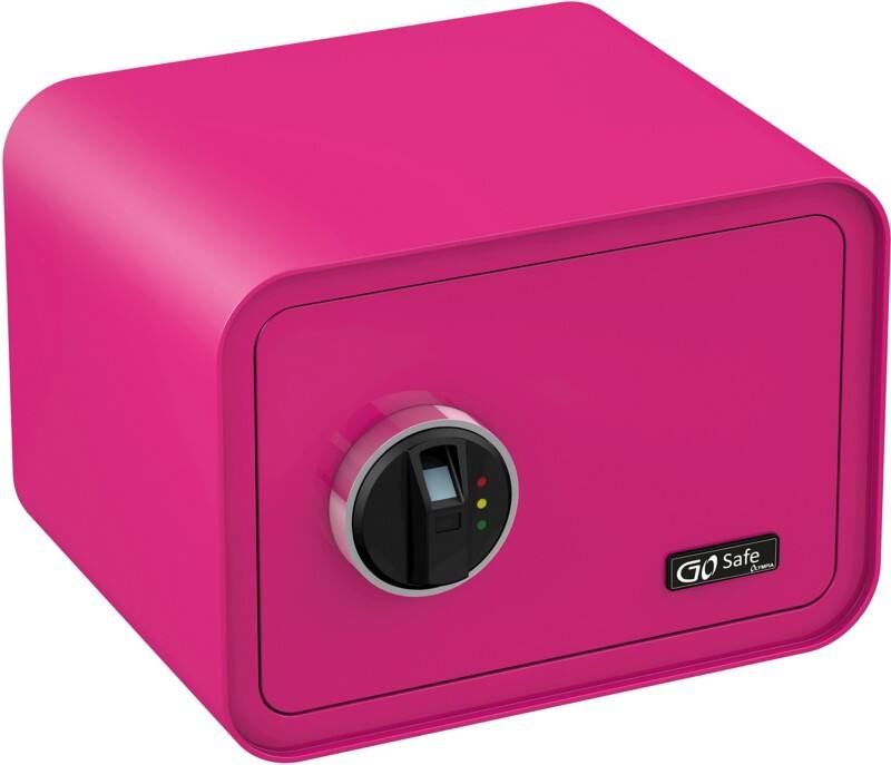 Olympia Einbruchschutztresor GoSafe 100 Pink 260 x 350 x 350 mm Fingerabdruck