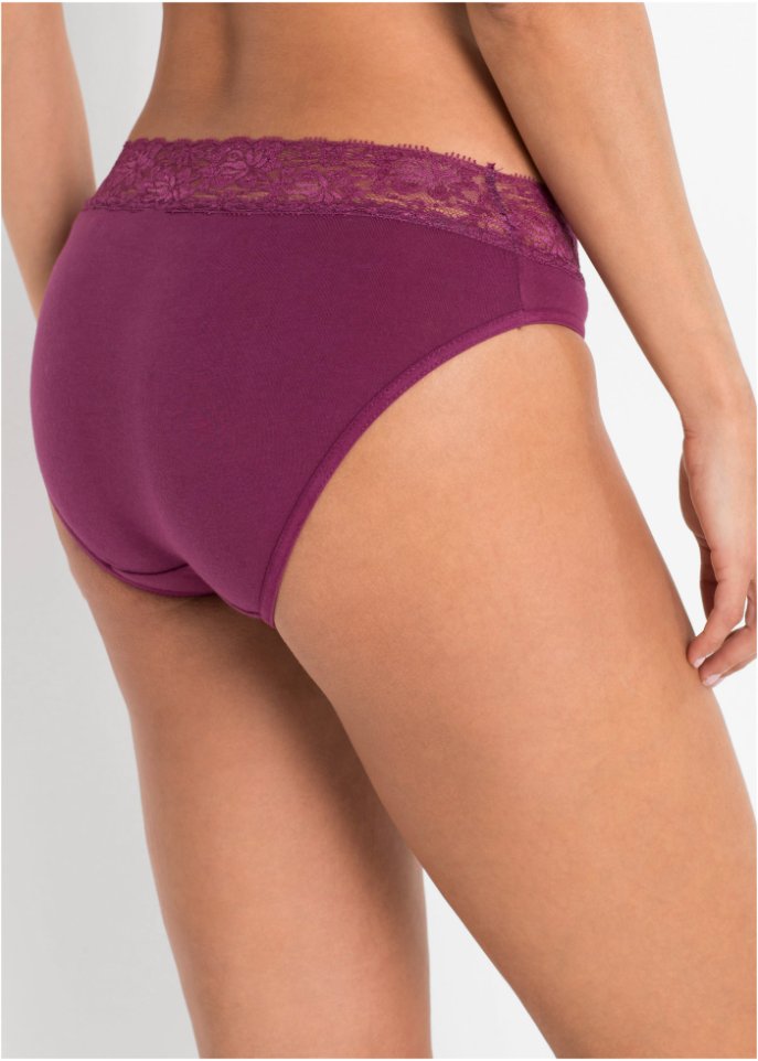 Slip mit Spitze (5er Pack)