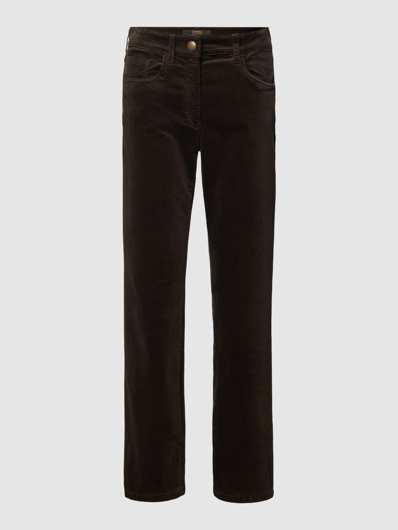 Cordhose im 5-Pocket-Design Modell 'CORA' in schokobraun