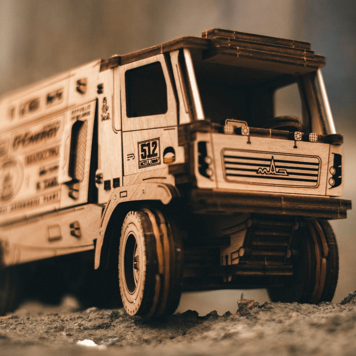Eco Wood Art Puzzle Eco-Wood-Art Dakar Racing Truck MAZ 5309RR 1:20 Mechanisches, 306 Puzzleteile