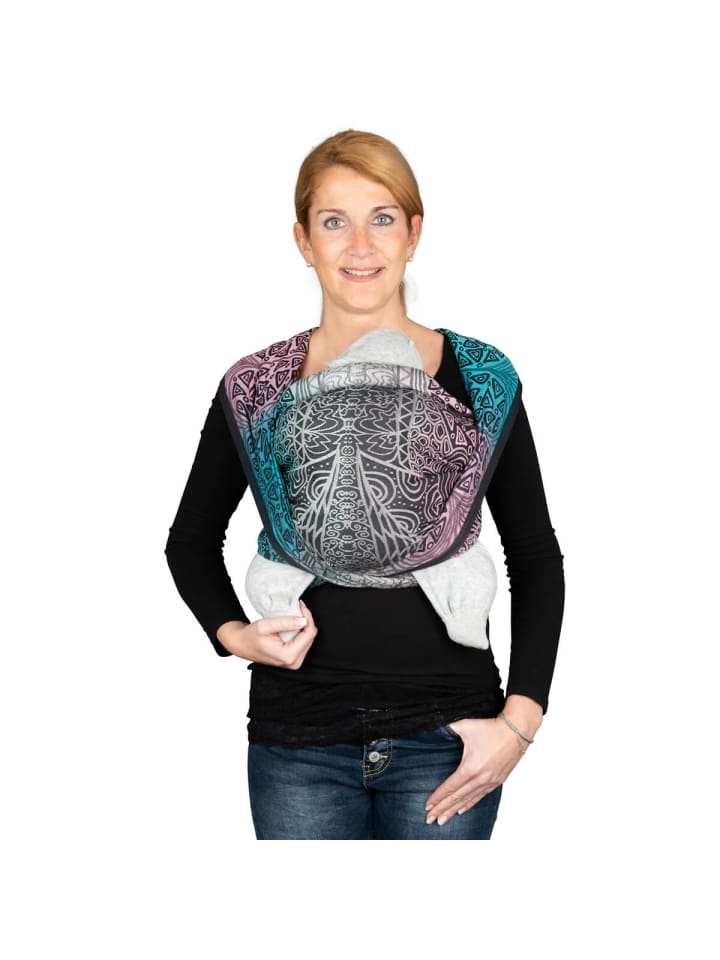 Hoppediz Babytragetuch Gewebtes Tragetuch kbA in Jaipur black günstig kaufen 4,60 x 0,70 m