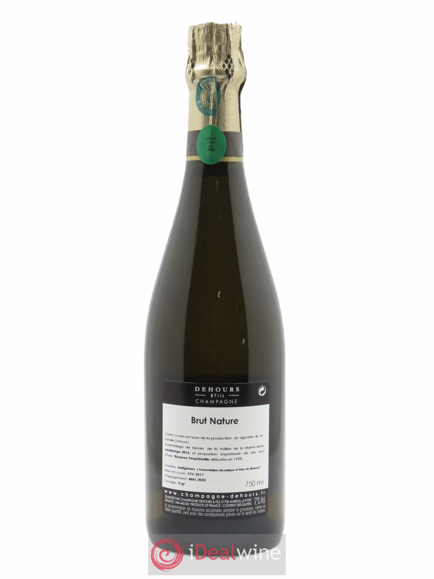 Brut Nature Dehours & Fils   - Lot de 1 Bouteille