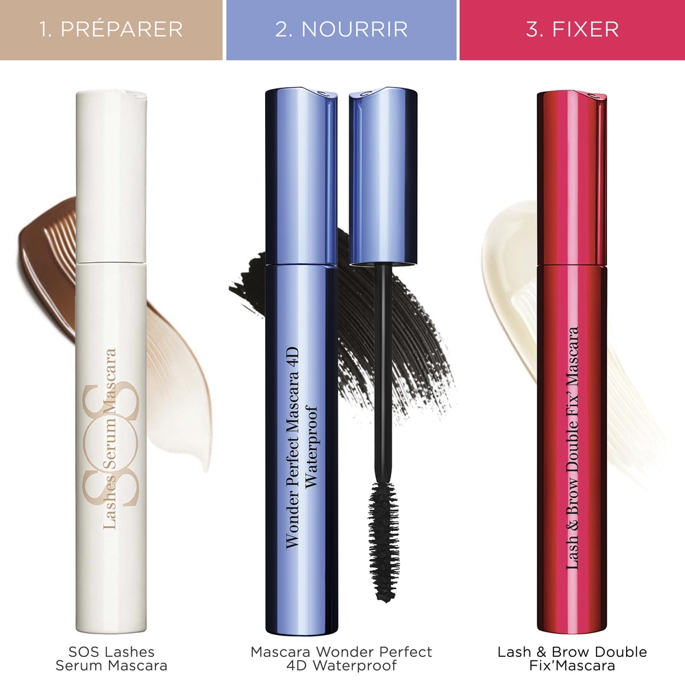Clarins Wonder Perfect Mascara 4D Waterproof Mascara, volume, allongeant, recoubant