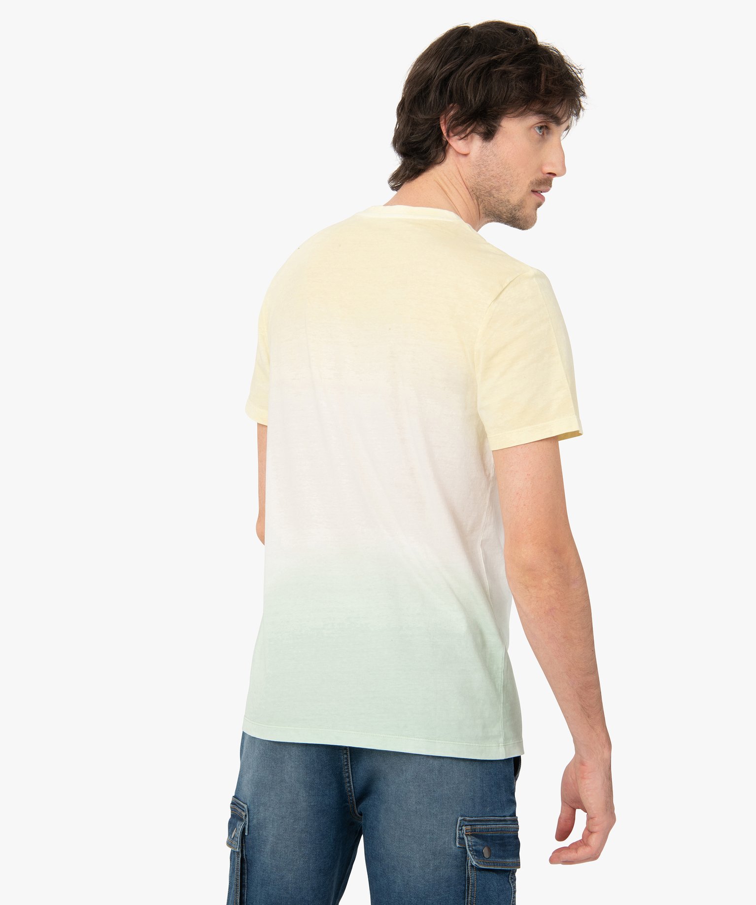 Tee-shirt homme coloris tie and dye jaune | GEMO