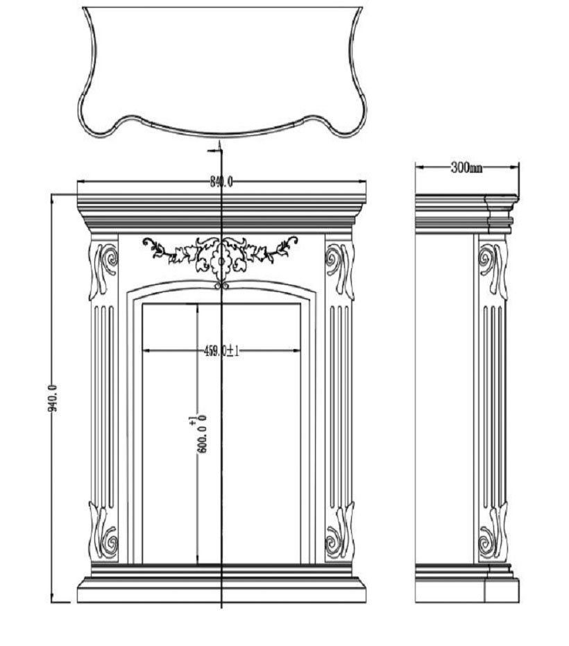 Heathus Elektrokamin Pinneberg, bis 1500 W Heizleistung, regelbares Flammenbild, Fernbedienung, Timer