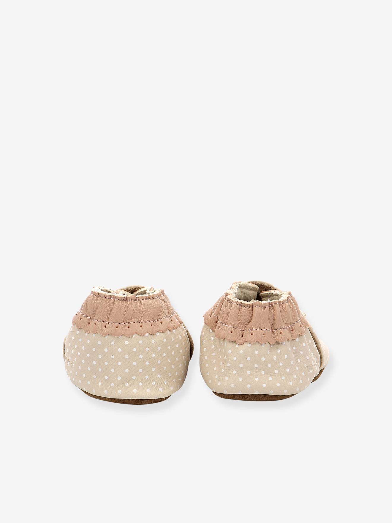 Chaussons cuir souple bébé Fancy Snow 874581-10 ROBEEZ© beige