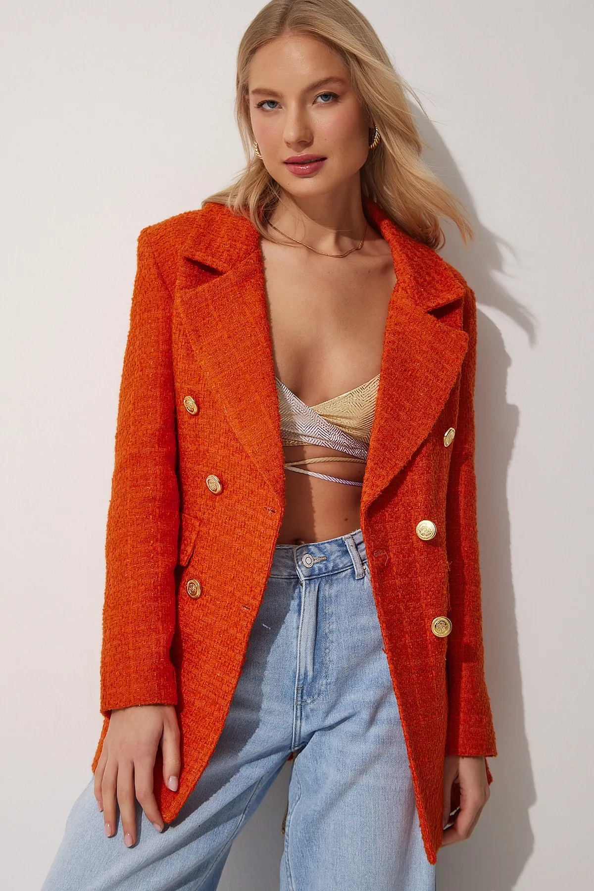 Happiness İstanbul  Blazer - Orange - Regular Fit