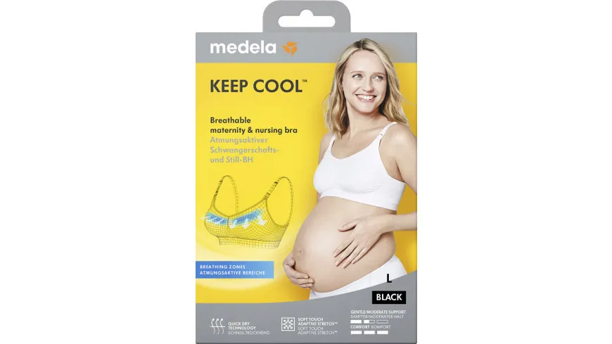 Medela Keep Cool™ Schwangerschafts- und Still-BH schwarz, Gr. L schwarz