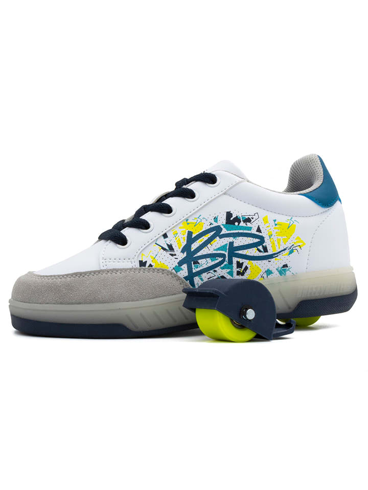 Breezy Rollers Sneakers mit Rollen in Weiß/ Gelb/ Blau günstig kaufen
