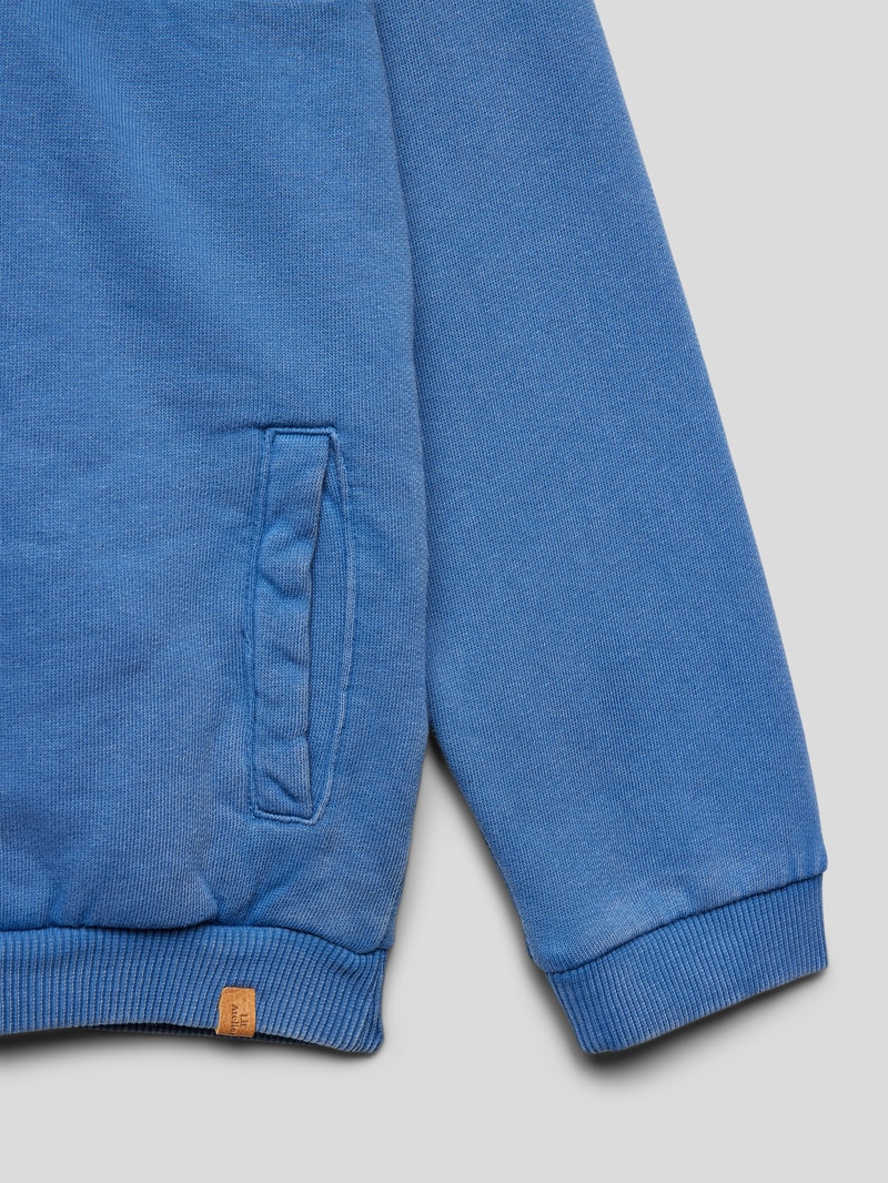 Sweatshirt mit Eingrifftaschen in blau
