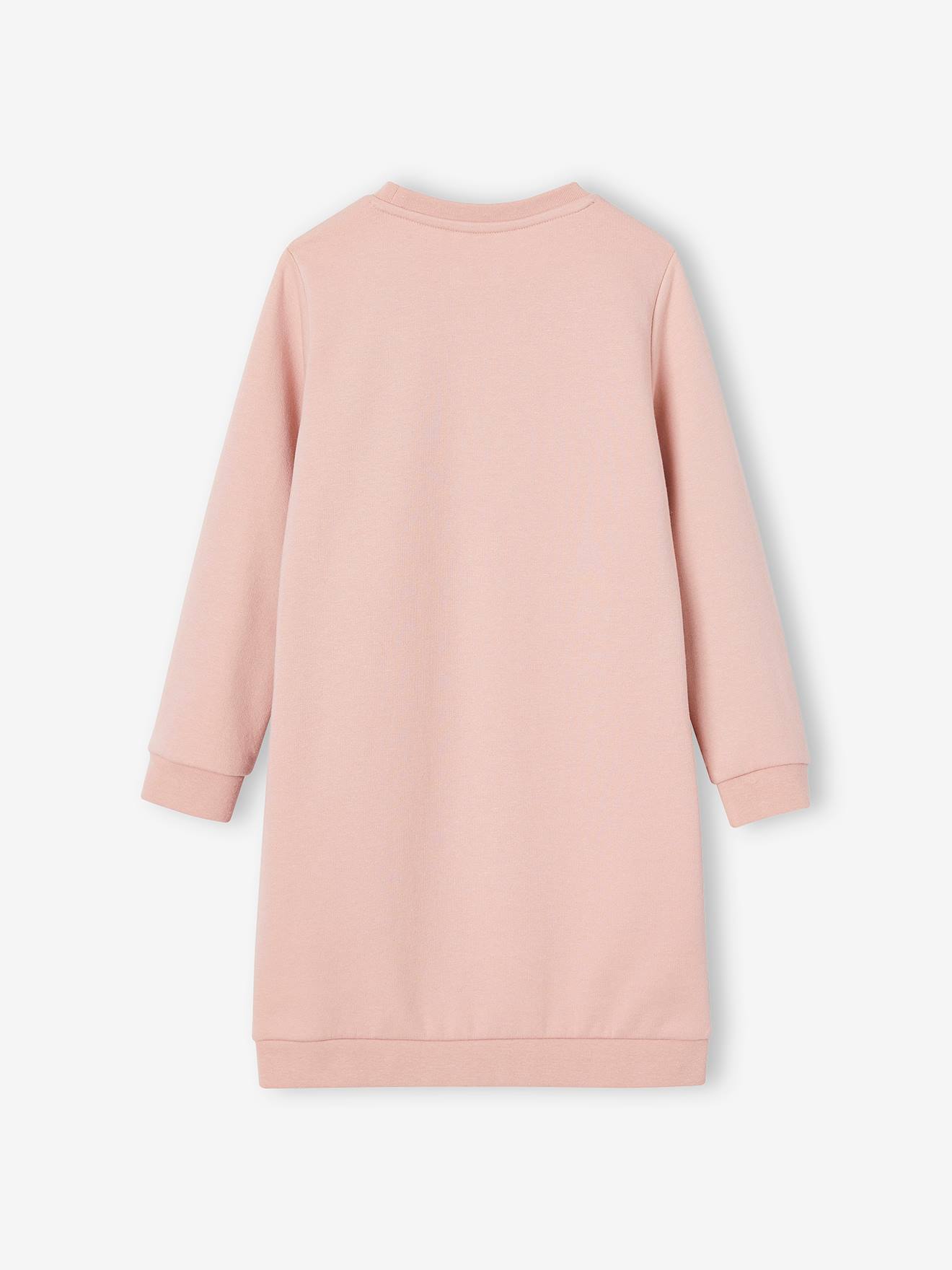 Vertbaudet Mädchen Sweatkleid BASIC - pudrig rosa