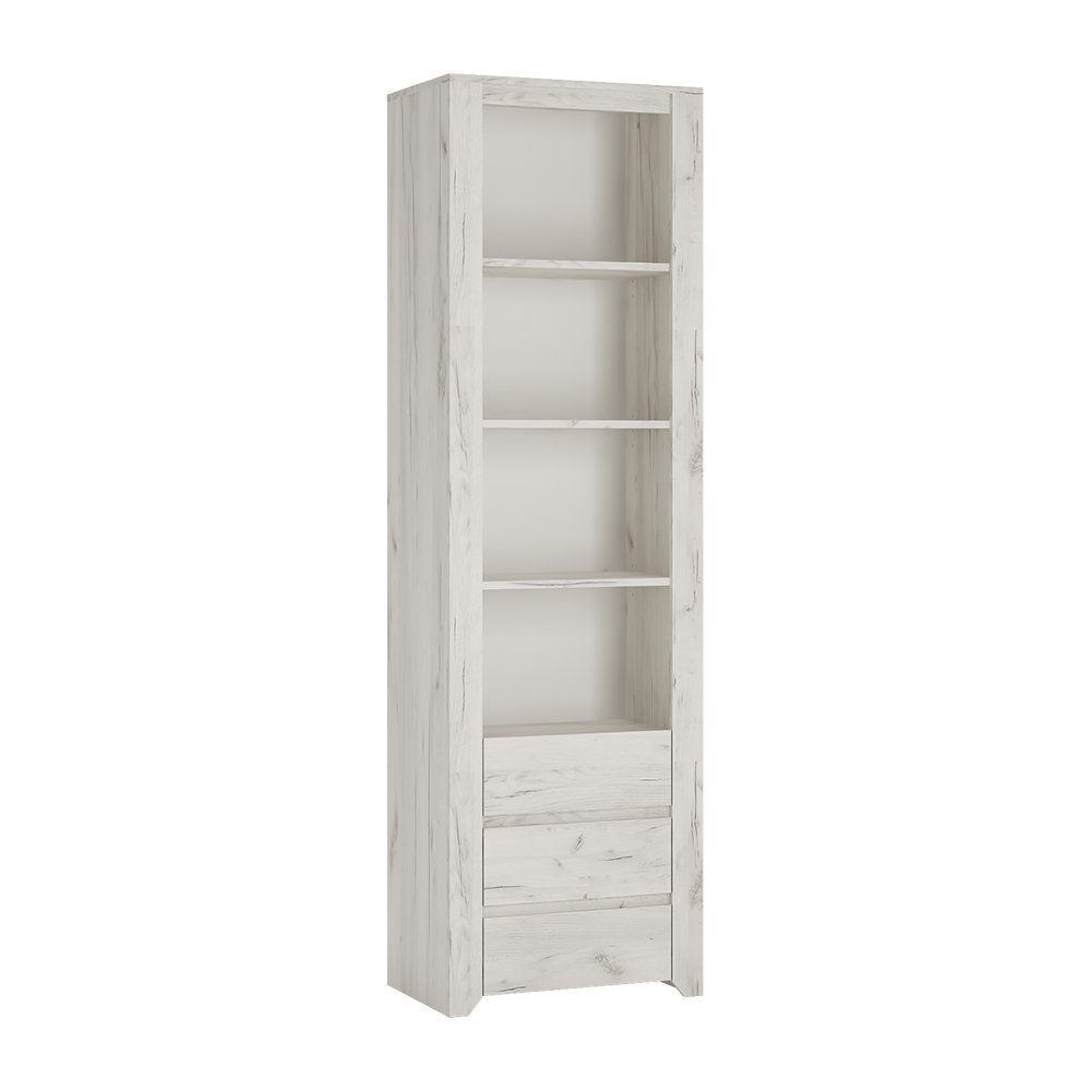 Lomadox Stauraumschrank AMANTEA-129 Regalschrank, Craft Eiche weiß
