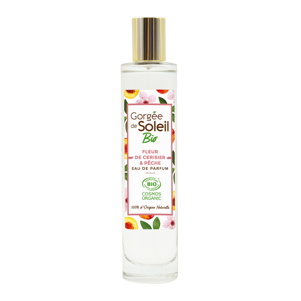 gorgée de soleil Eau de parfum Bio Fleur de Cerisier et Pêche Eau de parfum