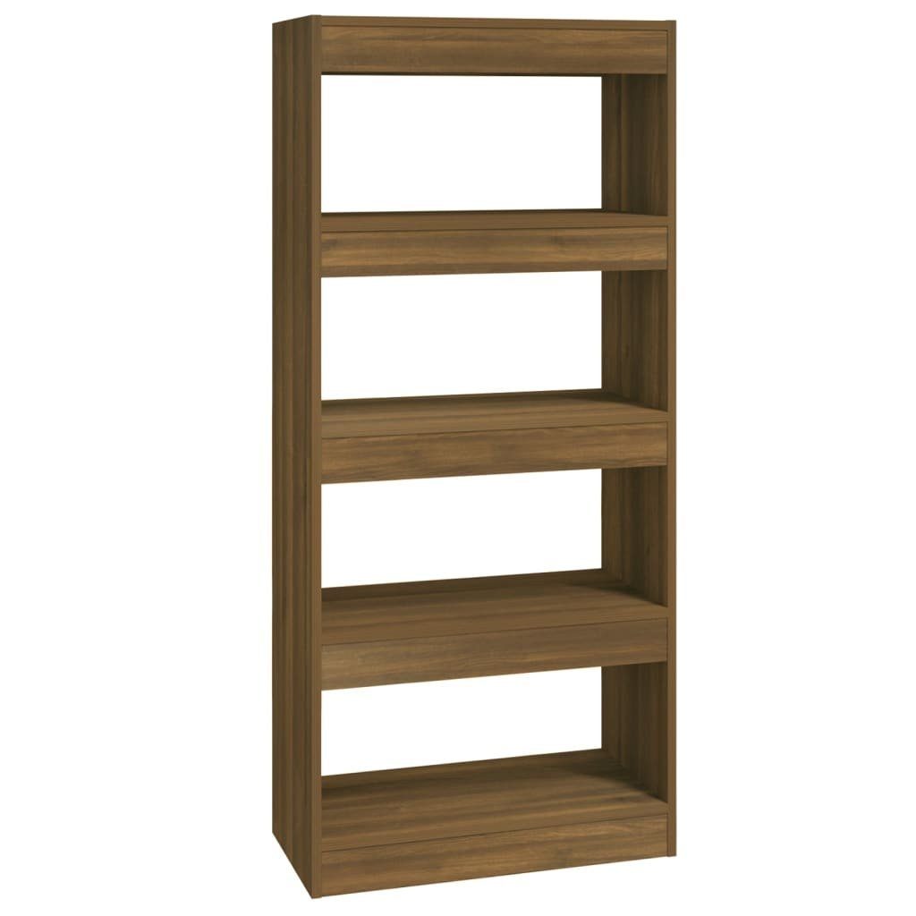 vidaXL Bücherregal Bücherregal/Raumteiler Braun Eichen-Optik Holzwerkstoff, 1-tlg.