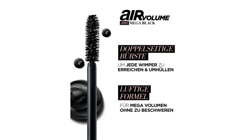 L'ORÉAL PARIS Mascara Air Mega Volume 30H 9.4 ml 0 - schwarz