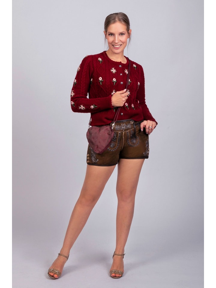 Edelnice Lederhose in dunkelbraun günstig kaufen