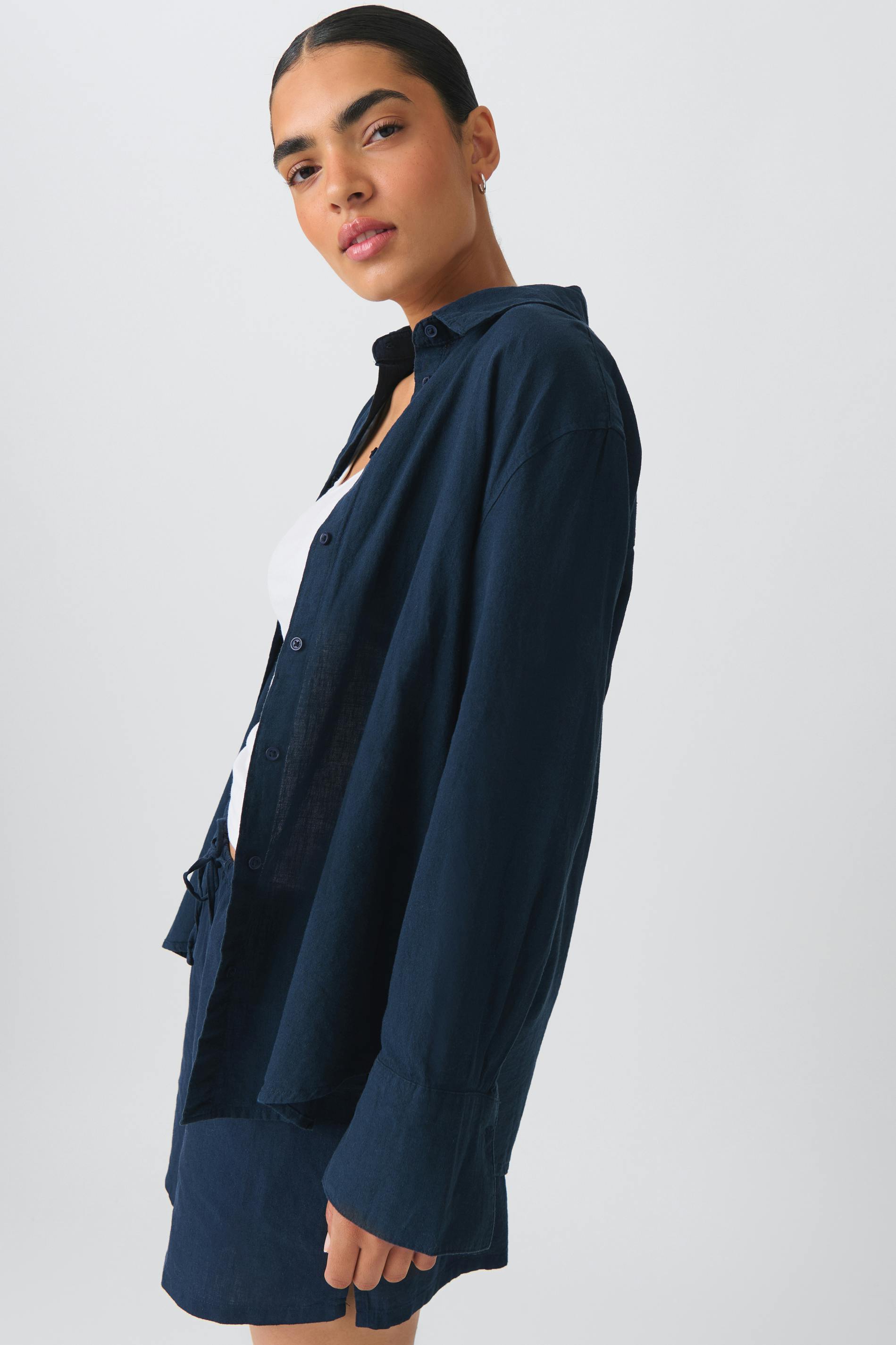 Linen blend shirt