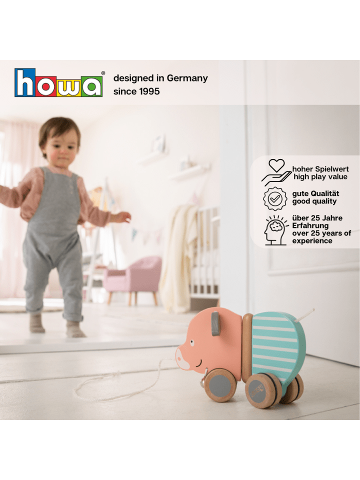 howa Baby Spielzeug Nachziehtier Ziehtier Schweinchen 