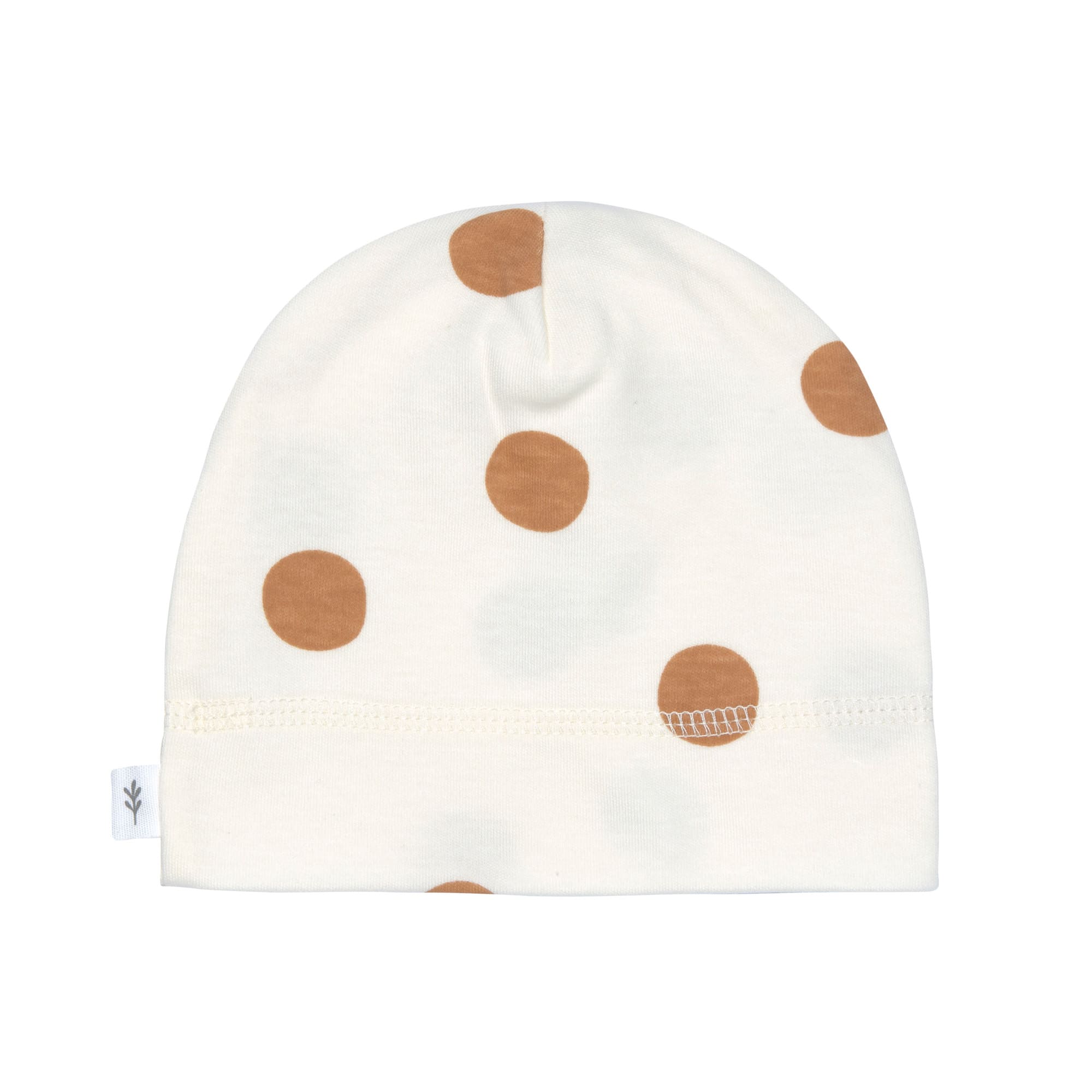 Beanie Baby - Bio Baumwolle, große Punkte, Beige