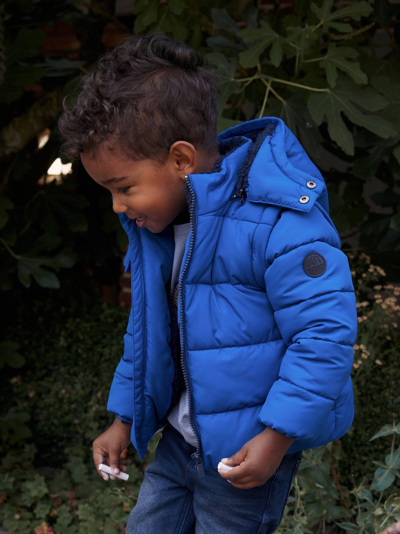 Vertbaudet Jungen 2-in-1-Steppjacke mit Fleecefutter - elektrisch blau