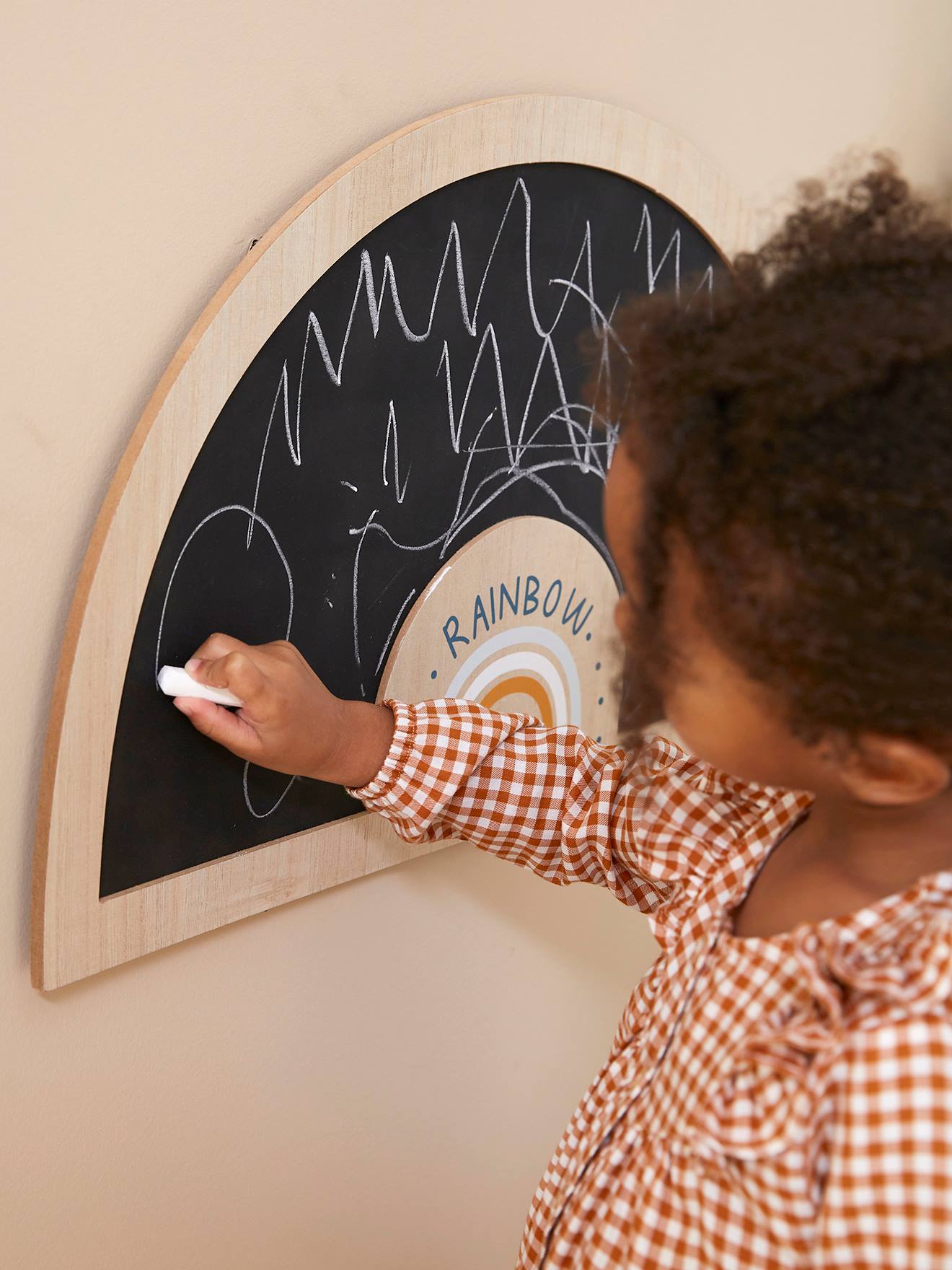 Vertbaudet Kinderzimmer Wandtafel REGENBOGEN - natur/schwarz