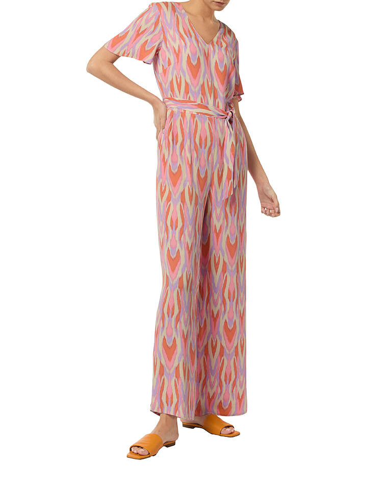 comma Jumpsuit in Lila/ Orange günstig kaufen
