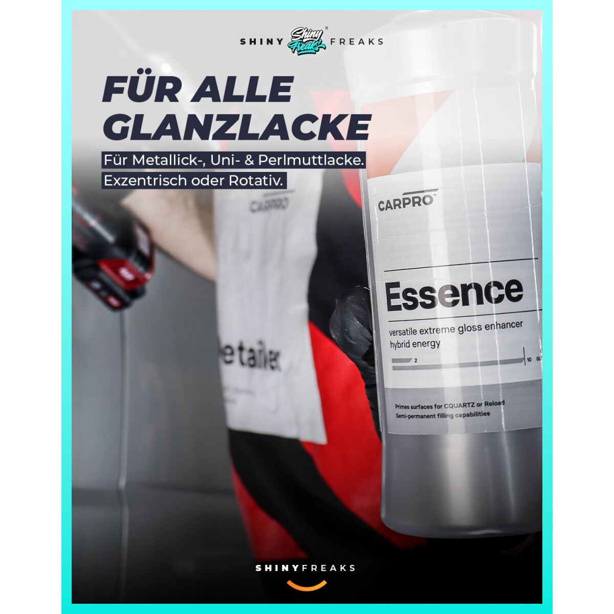 CarPro Politur Set Essence   Ø125mm Pad | Hybrid Hochglanzpolitur 500g