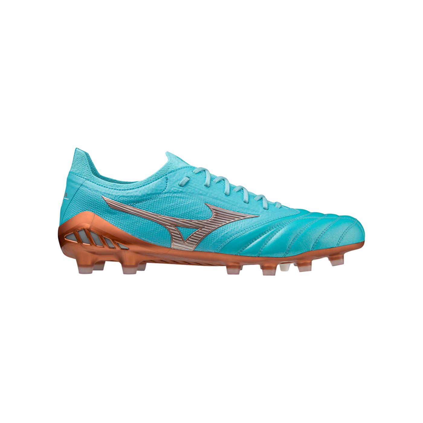 Mizuno Morelia Neo III Beta Made in Japan FG Azure Blue Türkis Kupfer F25