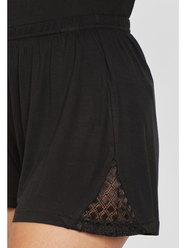 LASCANA Shorty in schwarz günstig kaufen