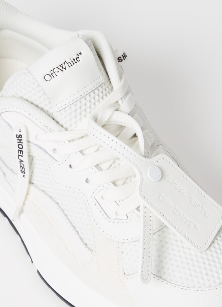 Δερμάτινα sneakers Kick Off Runner σε υπόλευκο χρώμα με σουέτ λεπτομέρειες