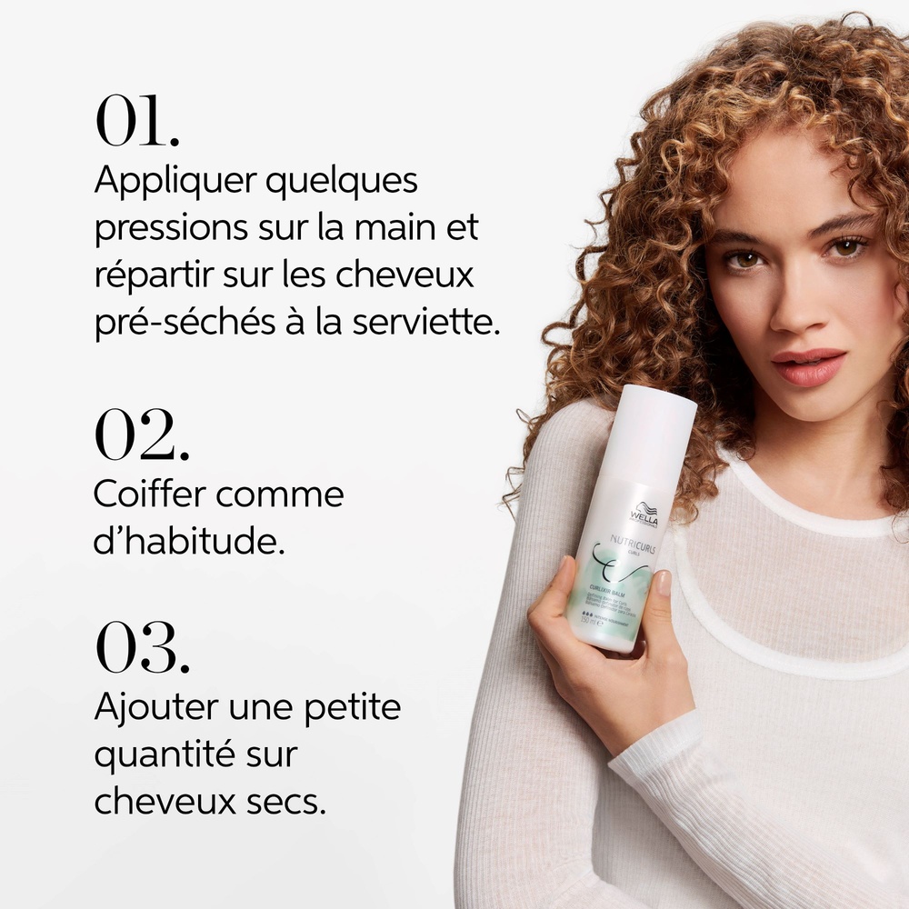 Wella Nutricurls Curlixir baume de définitionde boucles pour cheveux bouclés Soin sans rinçage