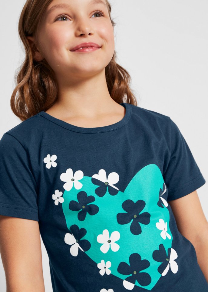 Mädchen T-Shirt (2er Pack) aus Bio-Baumwolle