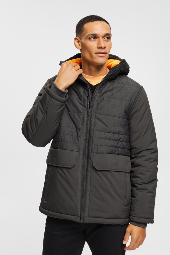 Steppjacke mit Kordelzug-Kapuze