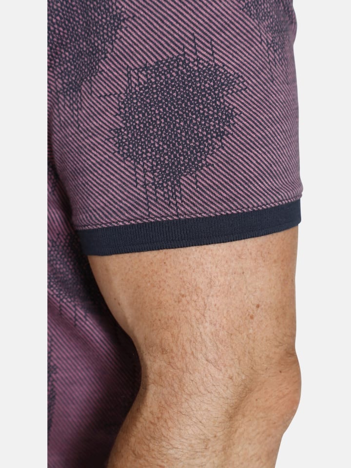 Charles Colby Poloshirt EARL NEELS in rosa gemustert günstig kaufen