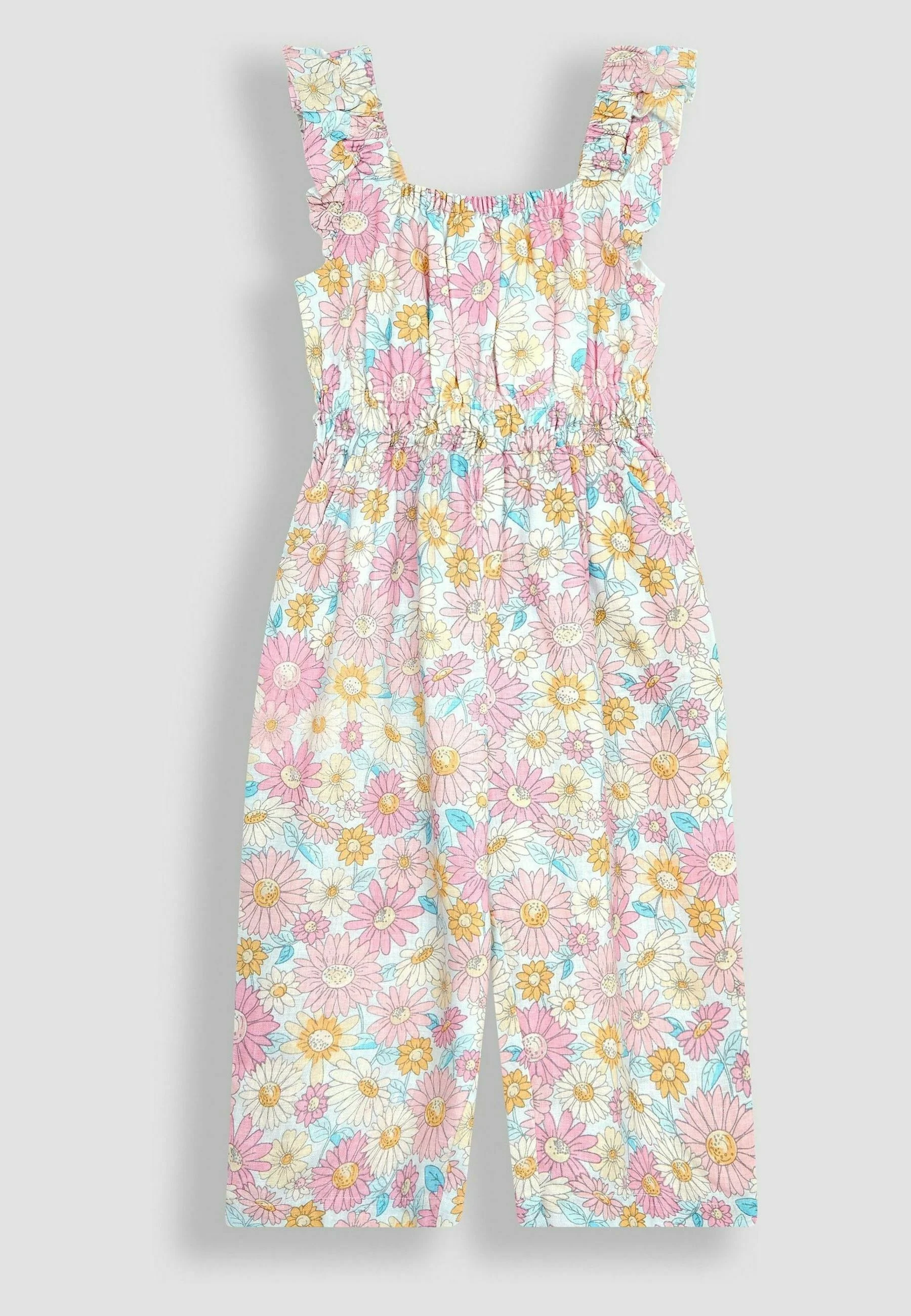 JoJo Maman Bébé SUNFLOWER FRILL SHOULDER - REGULAR FIT - Mono