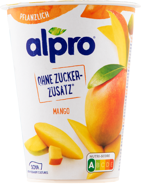 Alpro Soja-Joghurtalternative Mango ohne Zuckerzusatz