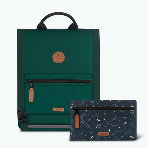 Discover Large Glencoe Dark Green Schoolbag