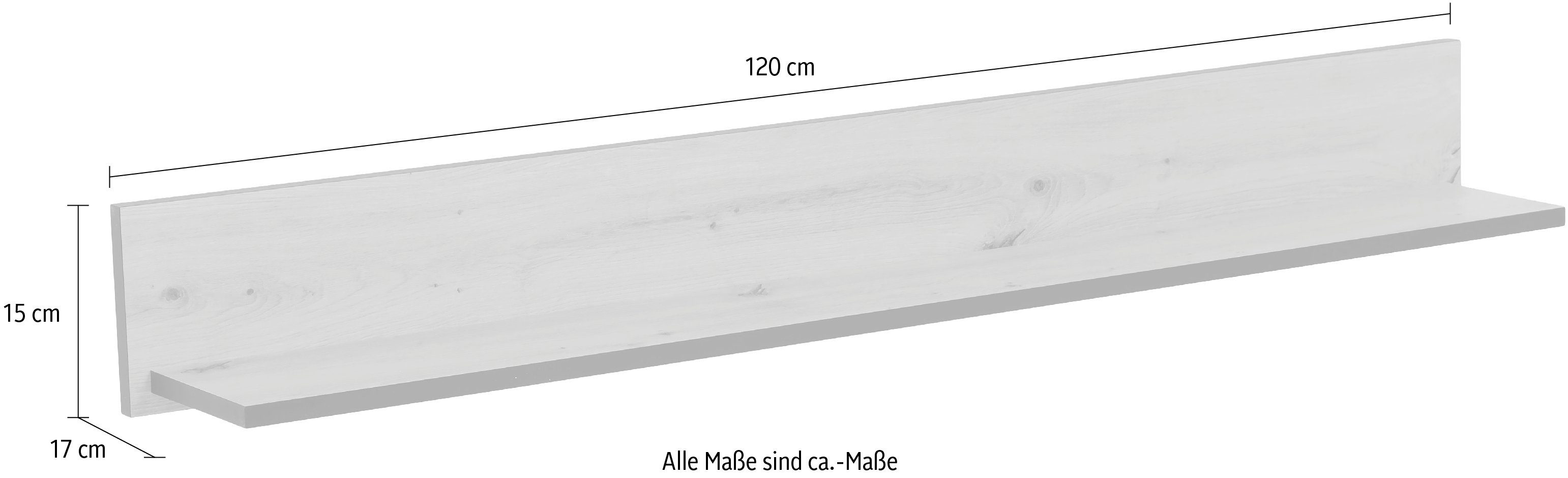 HELA Wandboard Ariana, Schwarz abgesetzte Kanten, 120 cm