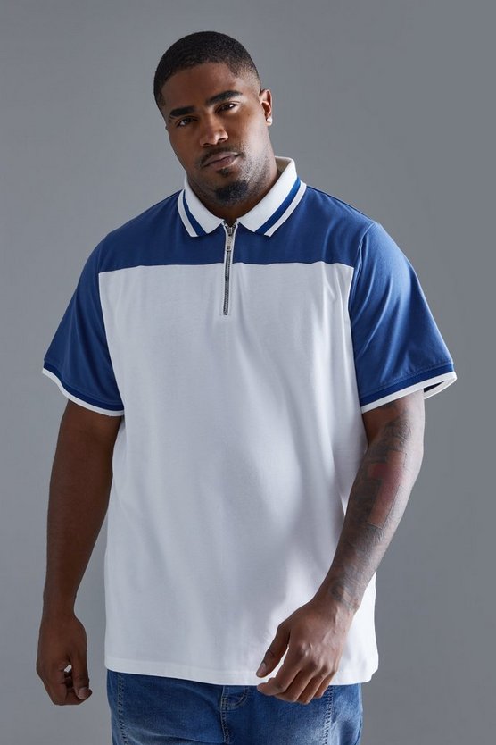 Plus Colorblock Poloshirt